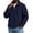 Blue, variant on Sorvello Men's Full Zip Fleece Jacket Lapel Collar Long Sleeve Thermal Coat Winter Outdoor Warm Jacket with Zip Pockets Army Green L