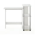 thumbnail image 6 of Furinno Abbott Corner Computer Desk with Bookshelf, Americano/Stainless Steel, 6 of 6