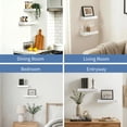 thumbnail image 6 of Mifurn White 11.8'' Small Floating Shelves for Wall, Set of 2 Wall Mounted Wood Shelves for Bedroom, Bathroom, Kitchen, 6 of 11