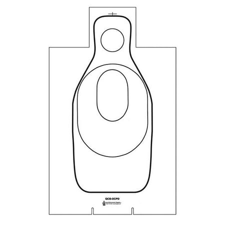 - 100 Pcs of Oklahoma City PD Training Cardboard Target Black on White CARDBOARD. Size: 19