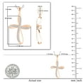 thumbnail image 2 of Dazzlingrock Collection Round White Diamond Infinity Ribbon Cross Pendant with 18 Inch Silver Chain for Women (0.13 ctw, Color I-J, Clarity I1-I2) in 18K Rose Gold, 2 of 3