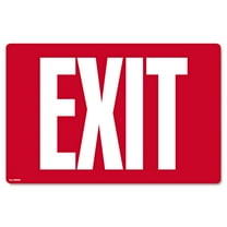 Cosco Glow-in-the-Dark Safety Sign Exit 12 x 8 Red 098052