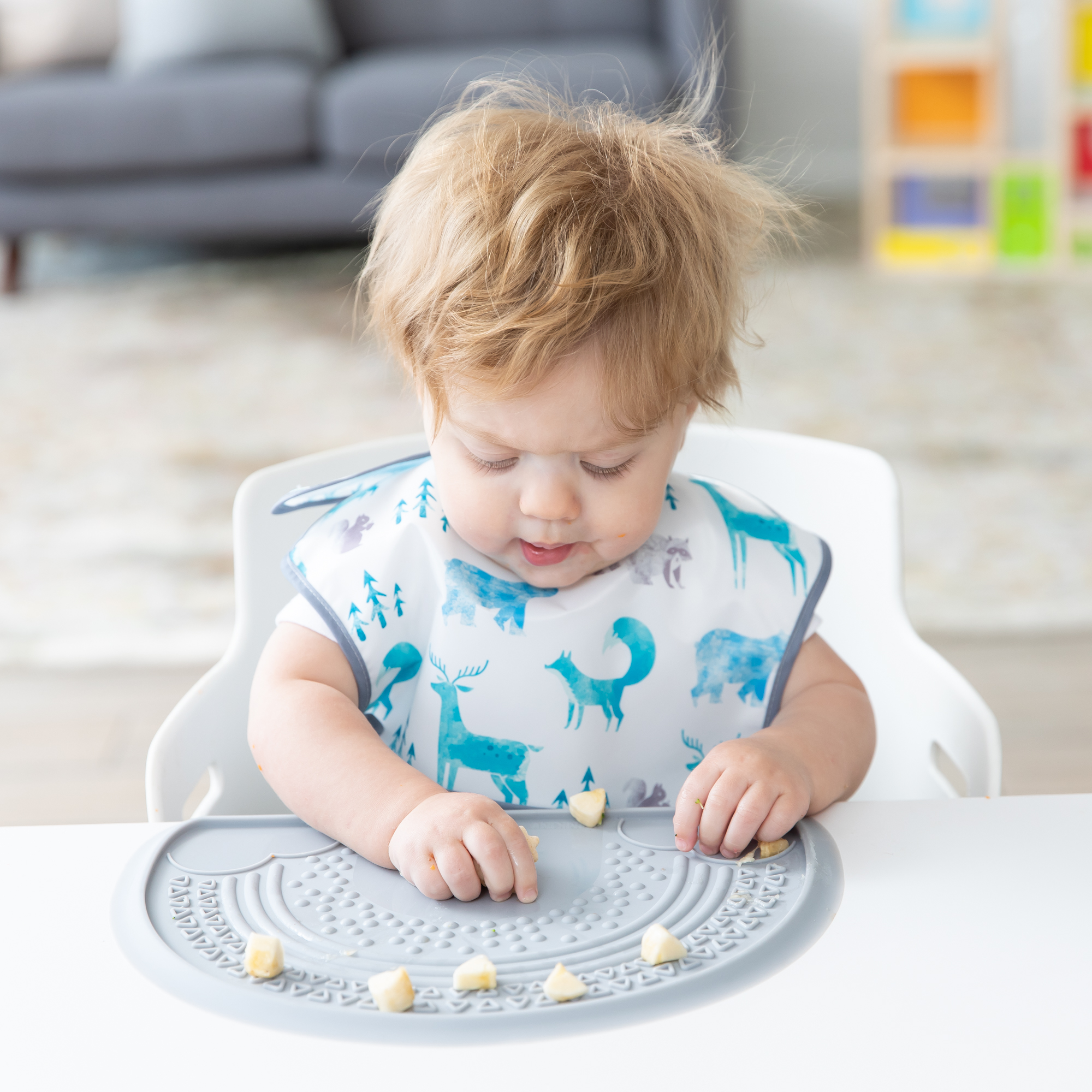 Bumkins SuperBib Lätzchen (6-24 Monate) – Wasserdicht, Abwischbar, BPA-frei, Mit Auffangtasche