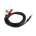 thumbnail image 5 of Jack 3.5mm to 2 RCA Audio Cable AUX Splitter 3.5mm Stereo Male to Male RCA Adapter 2 Speaker Cable 1m, 5 of 8