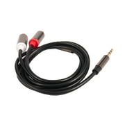 Jack 3.5mm to 2 RCA Audio Cable AUX Splitter 3.5mm Stereo Male to Male RCA Adapter 2 Speaker Cable 1m