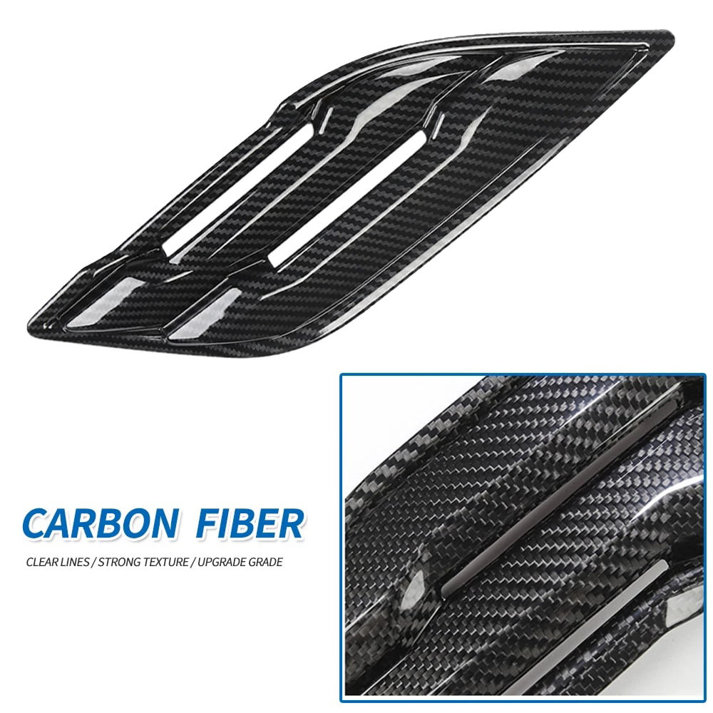 For Ford F-150 F150 2017-2020 Carbon Fiber 2X Side Air Outlet Vent Cover Trim