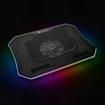 thumbnail image 1 of Thermaltake Massive Steel Mesh Panel con ventilador de 1 x 120 mm, 256 color RGB Spectrum, 10 "-15" Notebook Cooler CL-N020-PL12SW-A, 1 of 2