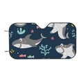 thumbnail image 7 of Balery Friendly Smiling Sharks Print Car Windshield Sun Shade,Windshield Sunshade for Car Pickup Truck SUV Accessories-Medium, 7 of 7