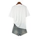 thumbnail image 2 of Women's Regular Size Owl Graphic T-Shirt - Short Sleeve, Crew Neck, Casual Summer Top with Leopard Print Bow Detail, 2 of 7