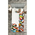 thumbnail image 3 of Ambesonne Letter J Quilted Bedspread Set 2 Pcs, Sporting Theme J, Twin Size, Multicolor, 3 of 3