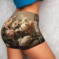 thumbnail image 4 of Uemuo Vintage Peonies Rustic Charm Pattern Women Workout Impact Shorts Scrunch Butt Lifting Gym Shorts Seamless Booty Biker Shorts-Small, 4 of 8