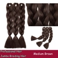 thumbnail image 2 of Ombre Jumbo Braiding Hair Extensions High Temperature Synthetic Twist Hair Multiple Colored Hair, 2 of 5