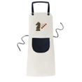 thumbnail image 1 of Pièces d'Échecs Chevalier Tablier Cheval Ajustable en Coton Lin BBQ Cuisine avec Poche, 1 of 3