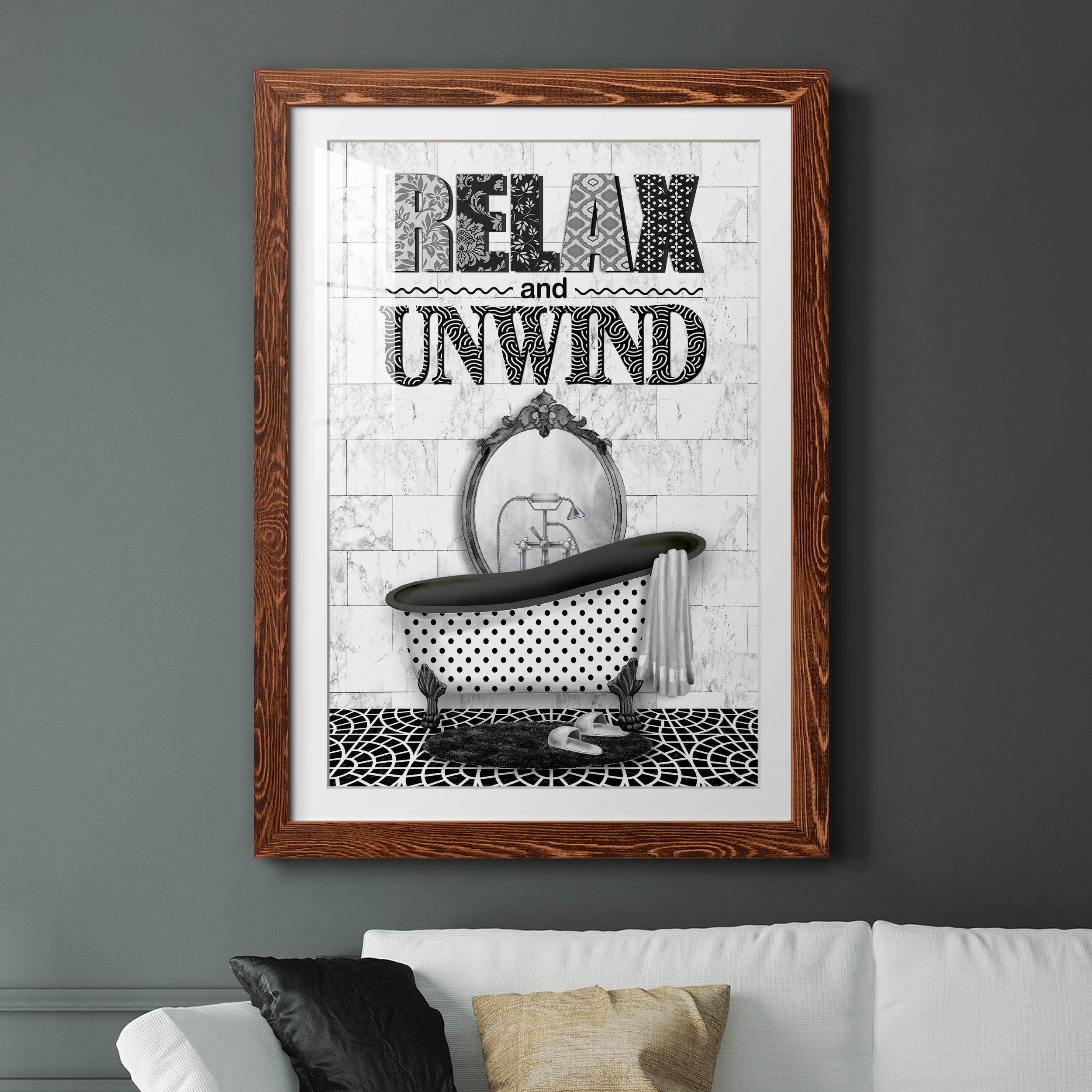 Relax and Unwind - Premium Framed Print - Distressed Barnwood Frame - Ready to Hang