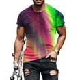 thumbnail image 1 of Avamo Men T Shirts Short Sleeve T-shirt 3D Digital Print Summer Tops Regular Tee Work Pullover Style H S, 1 of 2