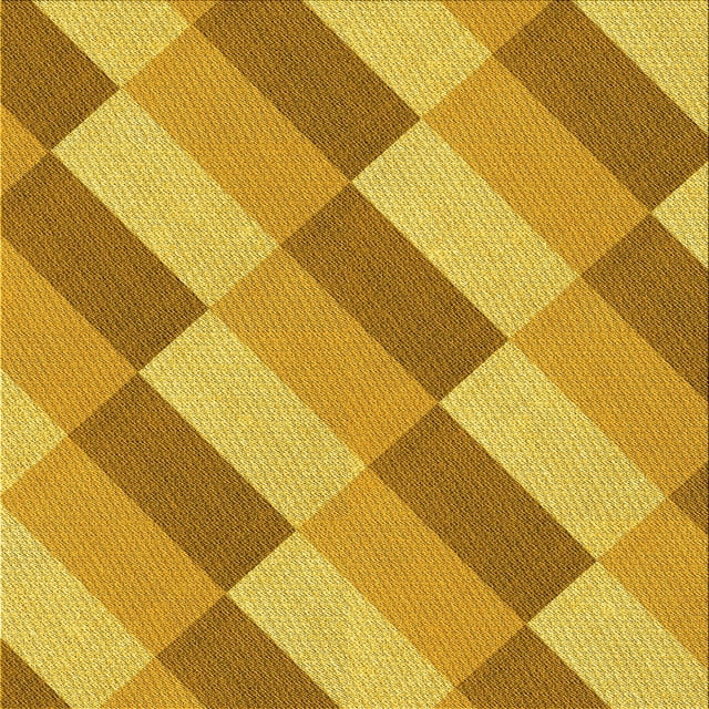 Ahgly Company Tapis d'Intérieur Lavable en Machine Carré Transitionnel Jaune Profond, 7 Pieds Carré
