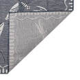 thumbnail image 5 of CARMEL Indoor/Outdoor Power Loomed Synthetic Blend Low Profile Area Rug - Transitional Border Garden Nature Decorative (Dragonfly Navy) (1'11" x 4'11"), 5 of 5