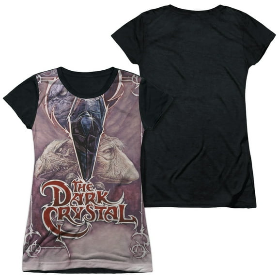 Dark Crystal - The Crystal - Juniors Teen Girls Black Back Sleeve Shirt - X-Large