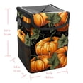 thumbnail image 5 of Thanksgiving Pumpkin Leaves Mini Car Trash Can with Foldable Lid, Leak-proof Design and Hanging Storage Bag for Auto - Car Trash Can, 5 of 6