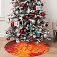 thumbnail image 5 of Sikiie Autumn Leaf 30-48 inches {designName} Print Christmas Tree Skirt Snowman Xmas Tree Skirt with Edge Christmas Decorations for Holiday Party30", 5 of 7