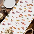 thumbnail image 2 of Orange Green Pumpkin Table Runner, Autumn Thanksgiving Kitchen Dining Table Decoration for Home Party Decor 13x90 Inches, 2 of 9