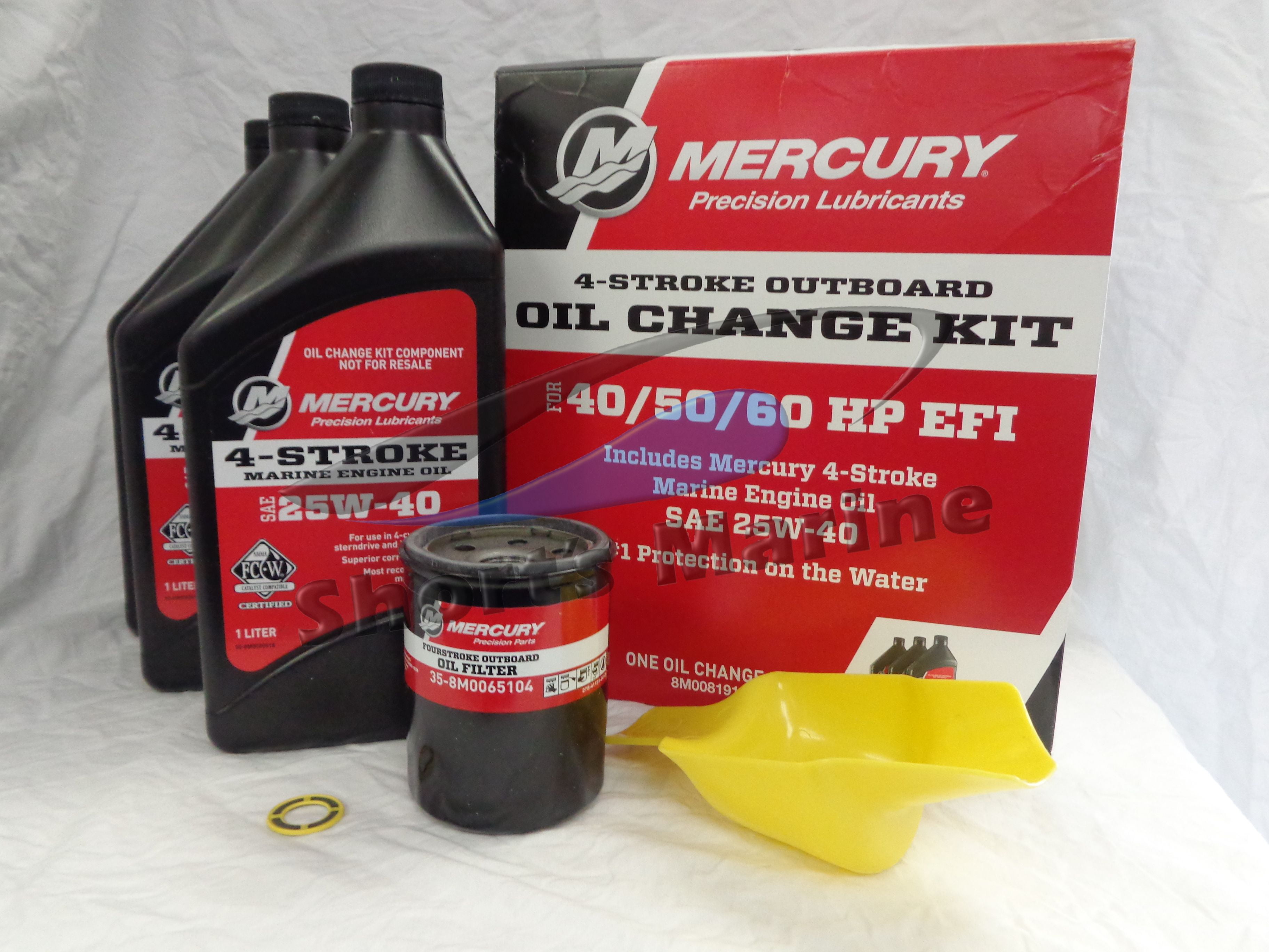 OEM Mercury Marine 4-Stroke 40/50/60HP EFI Outboard Oil Change Kit 8M0081916 - Walmart.com