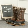 thumbnail image 2 of Dream Pairs Kids Boys & Girls Snow Boots Insulated Waterproof Winter Snow Boots KRIVER-1 BROWN Size 9, 2 of 5