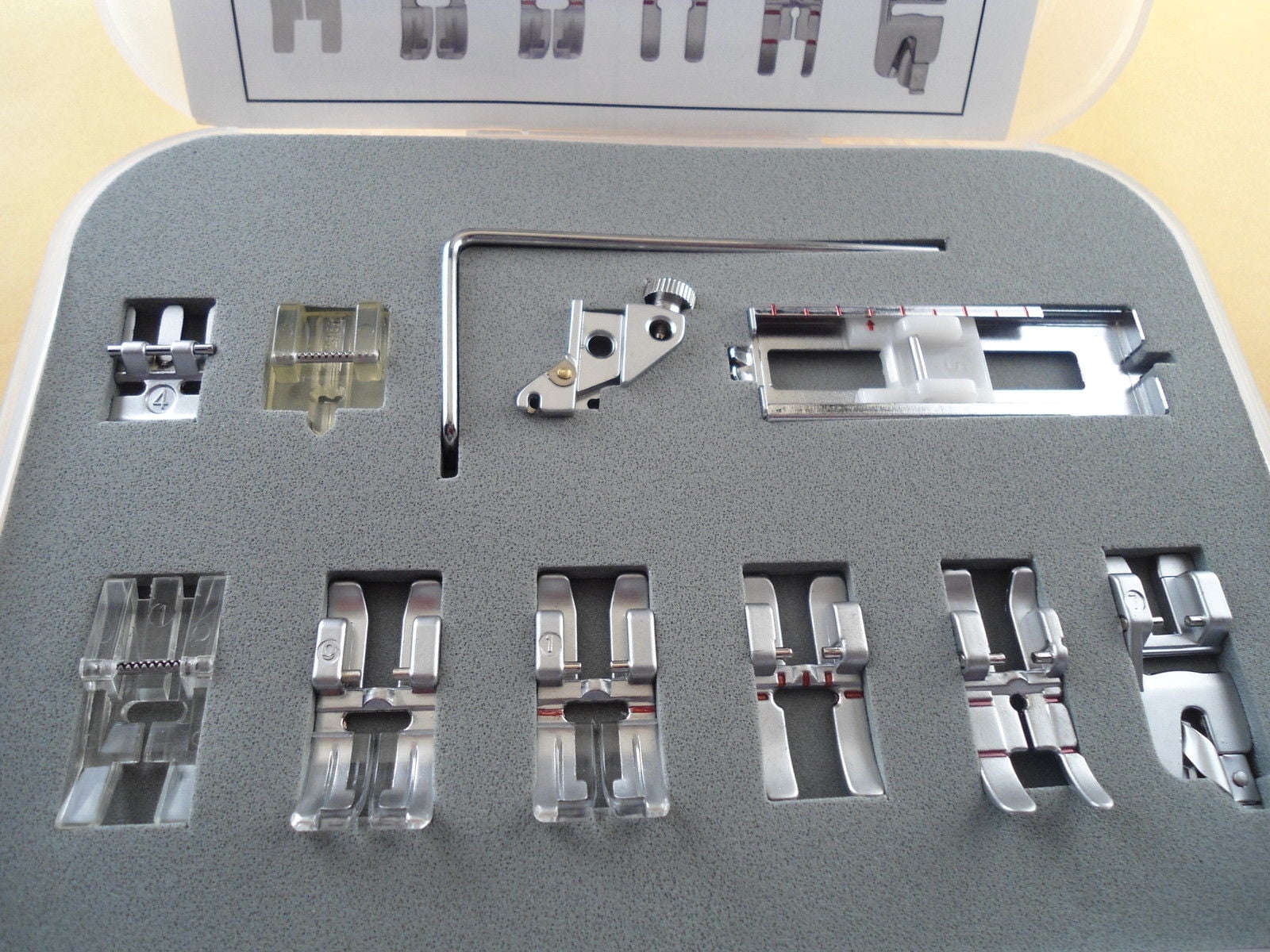 Silver Austin 11-Piece Pfaff Sewing Feet Kit Suitable for The IDT System 18.5 x 13.5 x 2.8 cm
