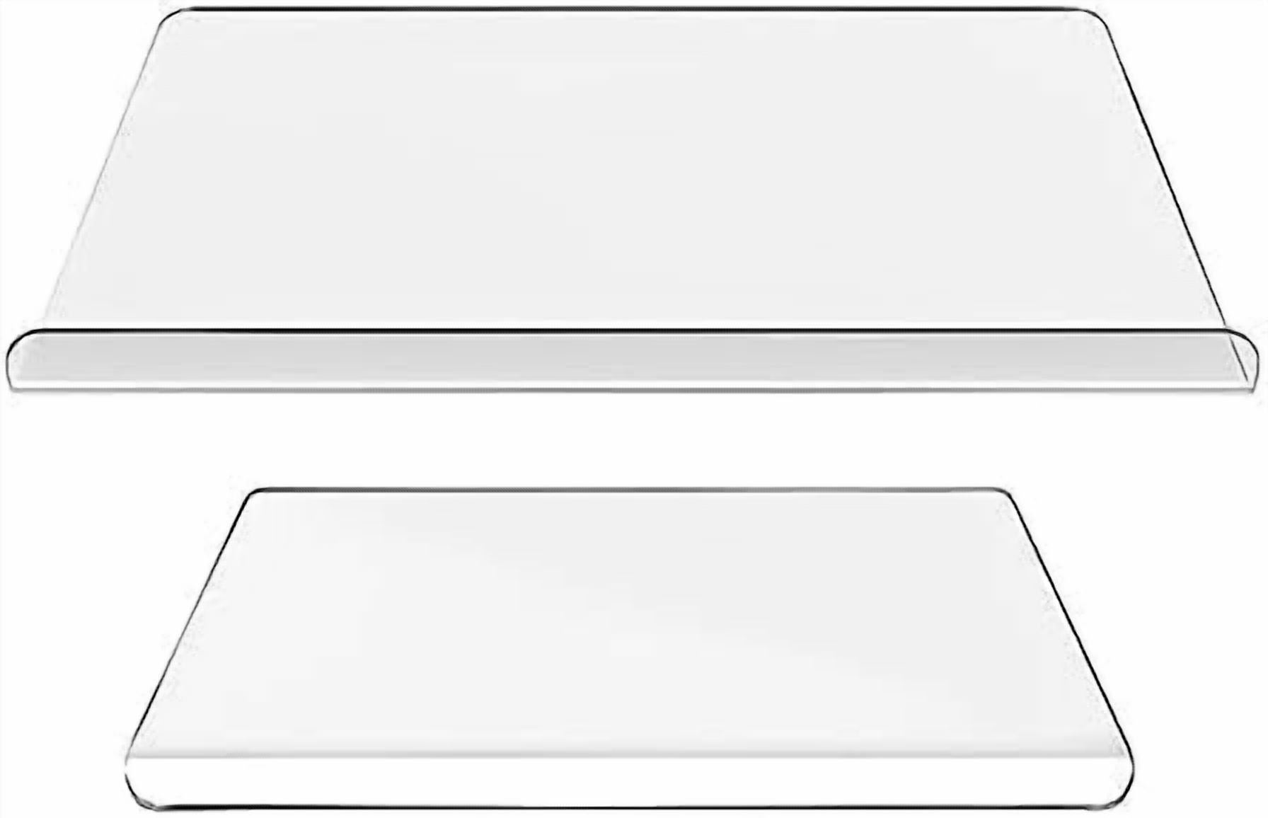 Large Acrylic Cutting Board 24" x 17" for Kitchen With Lip, Clear Non Slip Chopping Board, Countertop Protector