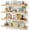 Wood, variant on Nursery Book Shelves, 4-Pack White Floating Shelves for Wall Kids, Scalloped Shelves, Wall Book Shelves for Bedroom Kids, Toddler Room, Baby Room, Nursery Decor (White, 36 Inches)
