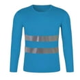 thumbnail image 1 of Xdzjlr Men T Shirts High Vis Reflective Long Sleeve Mesh Work Shirt Trendy Men T Shirts,L, 1 of 3