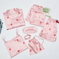thumbnail image 2 of Camisón largo Gibobby Conjunto de siete piezas para mujer pijamas Rosa XL, 2 of 3