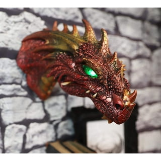 3D Dragon Head LED Wall Mounted Art Sculpture Dinosaur Home