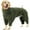Green, variant on HQREA Pullover Dog Sweater with Leash Hole High Collar Cold Weather Large Dogs Vest