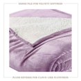 thumbnail image 5 of Great Bay Home Velvet Plush Sherpa Fleece Reversible Blanket, King/CalKing, Lilac, 5 of 5