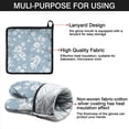 thumbnail image 7 of Blue Pioneer Flower Kitchen Oven Mitt and Pot Holder Sets 2 Pcs for Baking, Cooking and Grilling, Heat Resistant Up To 392 °F, 7 of 7
