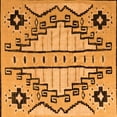thumbnail image 1 of Ahgly Company Indoor Square Abstract Orange Modern Area Rugs, 8' Square, 1 of 4