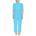 thumbnail image 2 of vastwit Adaptive Clothing for Adult Elderly Seniors Special Needs Anti-Strip Jumpsuit Long Sleeve Romper Sky Blue L, 2 of 6