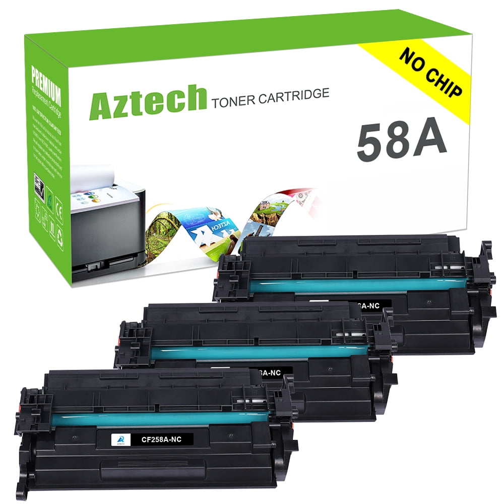 Imponerende skildpadde Stædig AAZTECH (No-chip) Compatible Toner Cartridge Replacement for HP 58A CF258A  Printer Ink (Black, 3-Pack) - Walmart.com