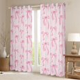 thumbnail image 4 of Homewish Girly Pink Ribbon Blackout Curtains Set of 2 (52x84 Each) for Kids, Chic Polkadot Window Curtains, Princess Cartoon Theme Curtains and Drapes, Blackout Curtains Home Decor, 4 of 6