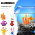thumbnail image 3 of GOOHOCHY 6 piezas de adornos de coral artificiales para pecera, plantas de resina, decoración de plantas de coral artificiales, 3 of 8