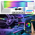 thumbnail image 2 of 22in1 Symphony Car Ambient Light RGB 213 Color Universal Car Interior led strip acrylic Backlight Guide Symphony Atmosphere lamp (6 in 1 App Symphony), 2 of 7