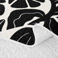 thumbnail image 5 of Homewish Boho Daisy Flower Quilt King,Contemporary Aesthetic King Coverlet Set,White Black,3pcs, 5 of 7