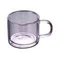thumbnail image 1 of Colorful Double Wall Glass Cups, Borosilicate Glass Teacups Coffee Mugs with Handle, 250ML, 1 of 7