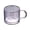 Light pink, variant on Colorful Double Wall Glass Cups, Borosilicate Glass Teacups Coffee Mugs with Handle, 250ML