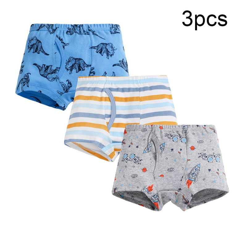KYAIGUO Kids Toddler Boys Underwear Boxer Briefs, 3 Pack Moisture Wicking  Four Corners Shorts Soft Breathable Baby Panties for 3-7 Years 