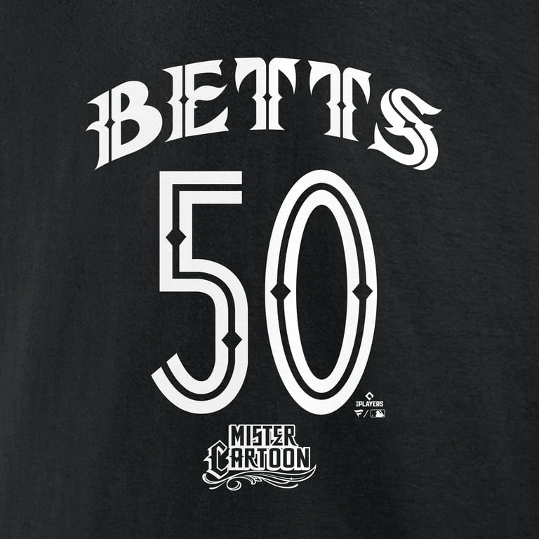 Men's Mookie Betts Black Los Angeles Dodgers Mister Cartoon