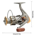 thumbnail image 2 of Spinning Fishing Reel 5.2/1 Gear Ratio Full Metal Spinning Reel All Purpose Fishing Spinning Reel for Saltwater And Freshwater (2000 Series), 2 of 17