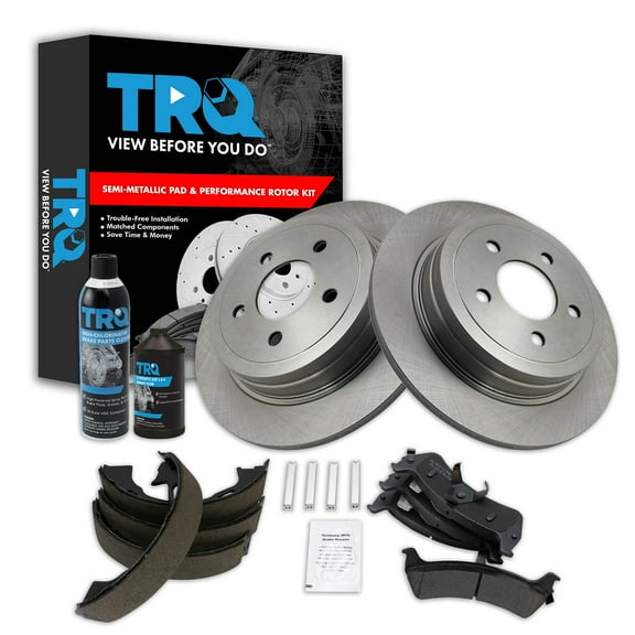 TRQ Rear Brake Pad & Rotor Kit BKA38792 Fits Select 2003-2003 Ford Explorer Sport , 2003-2005 Ford Explorer Sport Trac