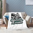 thumbnail image 6 of Farmingdale State College Logo Fleece Blanket, Very Soft Microfiber Flannel Blanket for Couch Warm and Cozy for All Seasons, Black, 6 of 6